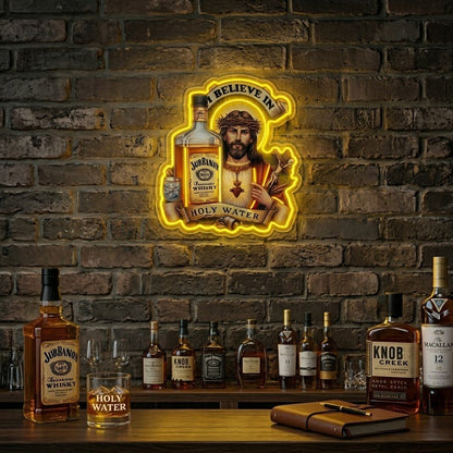 ShineNeon™ Jesus Whiskey Label Neon Sign USB Power - Shineneon