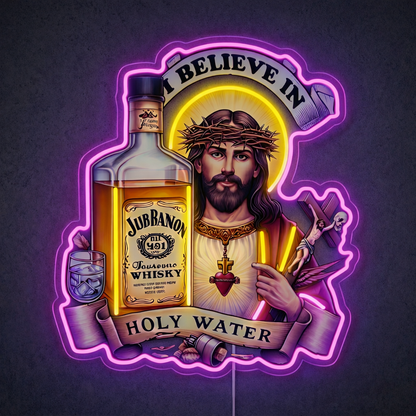 ShineNeon™ Jesus Whiskey Label Neon Sign USB Power - Shineneon