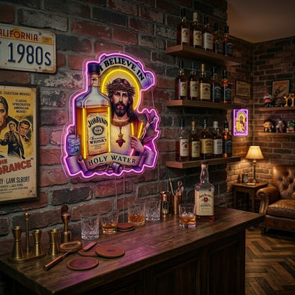 ShineNeon™ Jesus Whiskey Label Neon Sign USB Power - Shineneon