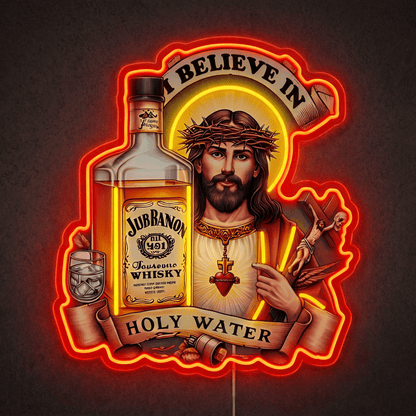 ShineNeon™ Jesus Whiskey Label Neon Sign USB Power - Shineneon
