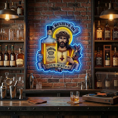 ShineNeon™ Jesus Whiskey Label Neon Sign USB Power - Shineneon