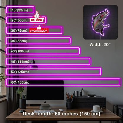 ShineNeon™ Jumping Trout Action neon sign USB Power - Shineneon