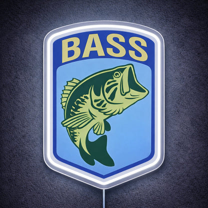 ShineNeon™ Largemouth Bass Fishing Neon Sign Outdoor Sportsman Wall Art Decor USB Power - Shineneon