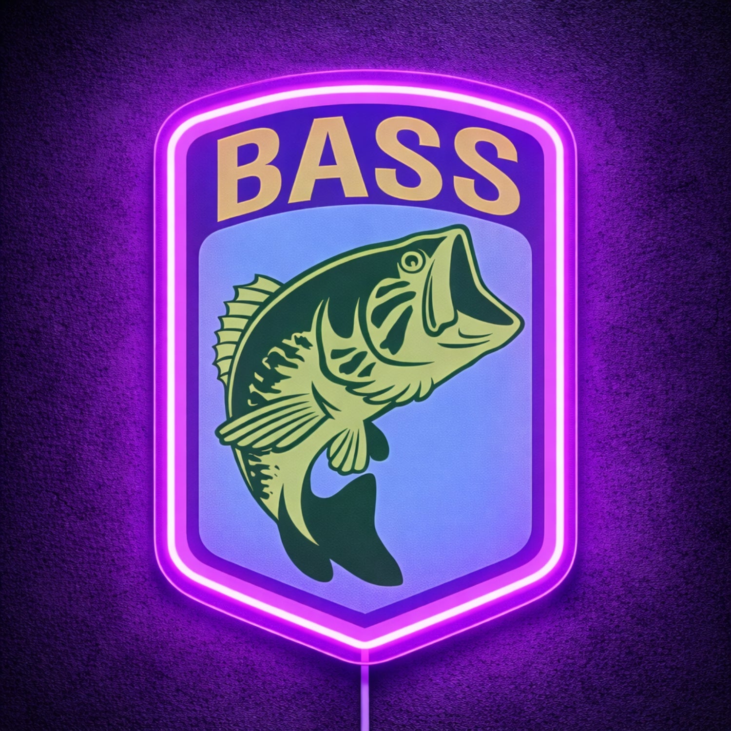 ShineNeon™ Largemouth Bass Fishing Neon Sign Outdoor Sportsman Wall Art Decor USB Power - Shineneon