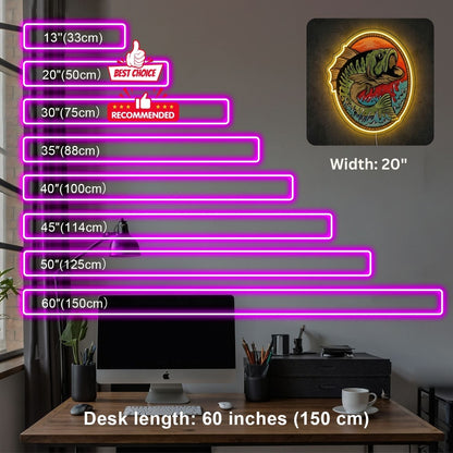 ShineNeon™ Largemouth Lake Badge neon sign USB Power - Shineneon