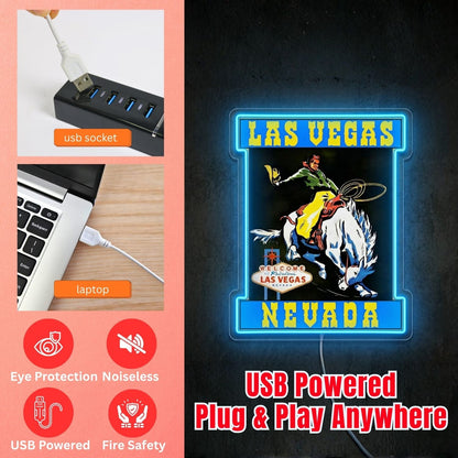 ShineNeon™ Las Vegas Cowgirl neon sign USB Power - Shineneon