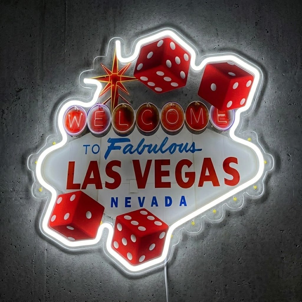 ShineNeon™ Las Vegas Dice neon sign USB Power - Shineneon