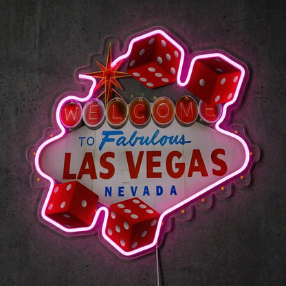 ShineNeon™ Las Vegas Dice neon sign USB Power - Shineneon