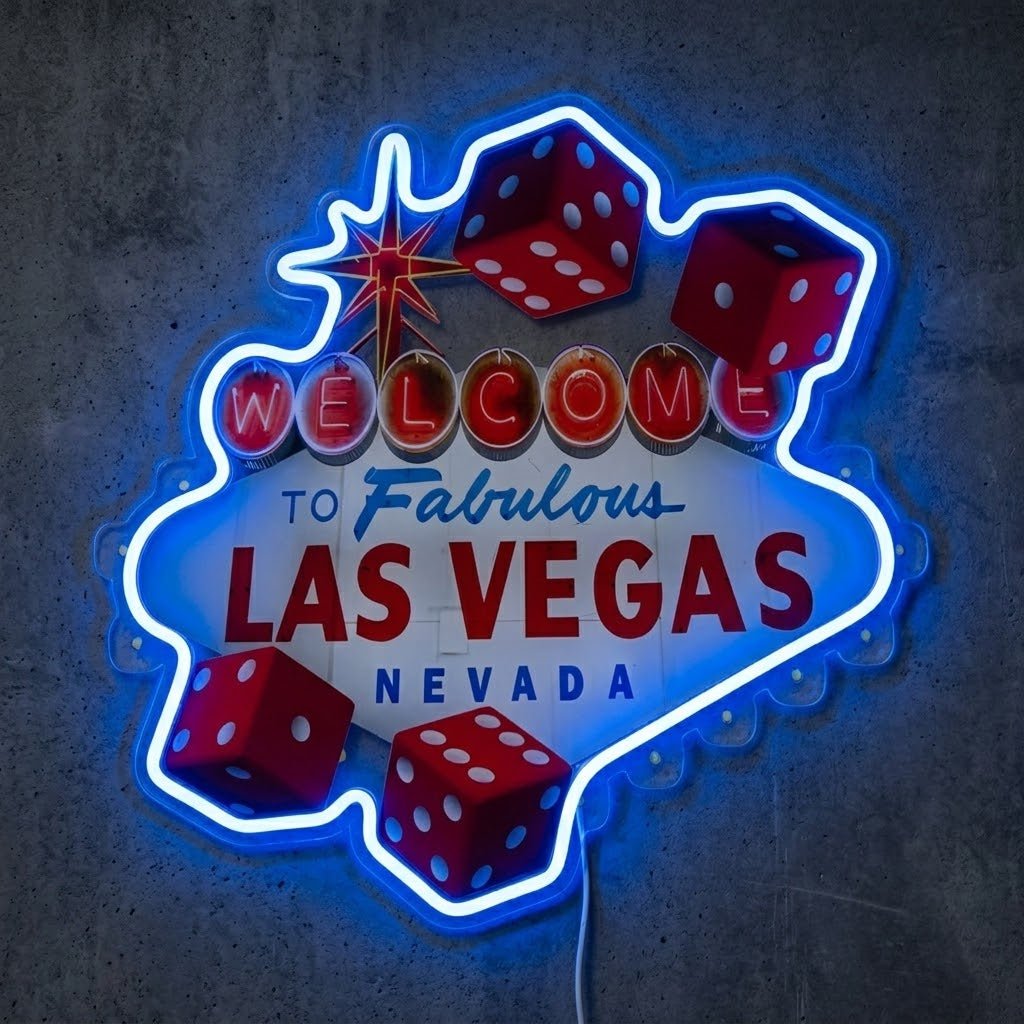 ShineNeon™ Las Vegas Dice neon sign USB Power - Shineneon