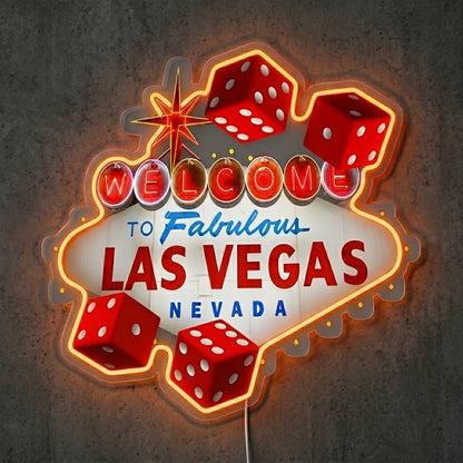 ShineNeon™ Las Vegas Dice neon sign USB Power - Shineneon