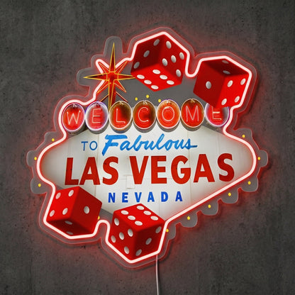 ShineNeon™ Las Vegas Dice neon sign USB Power - Shineneon