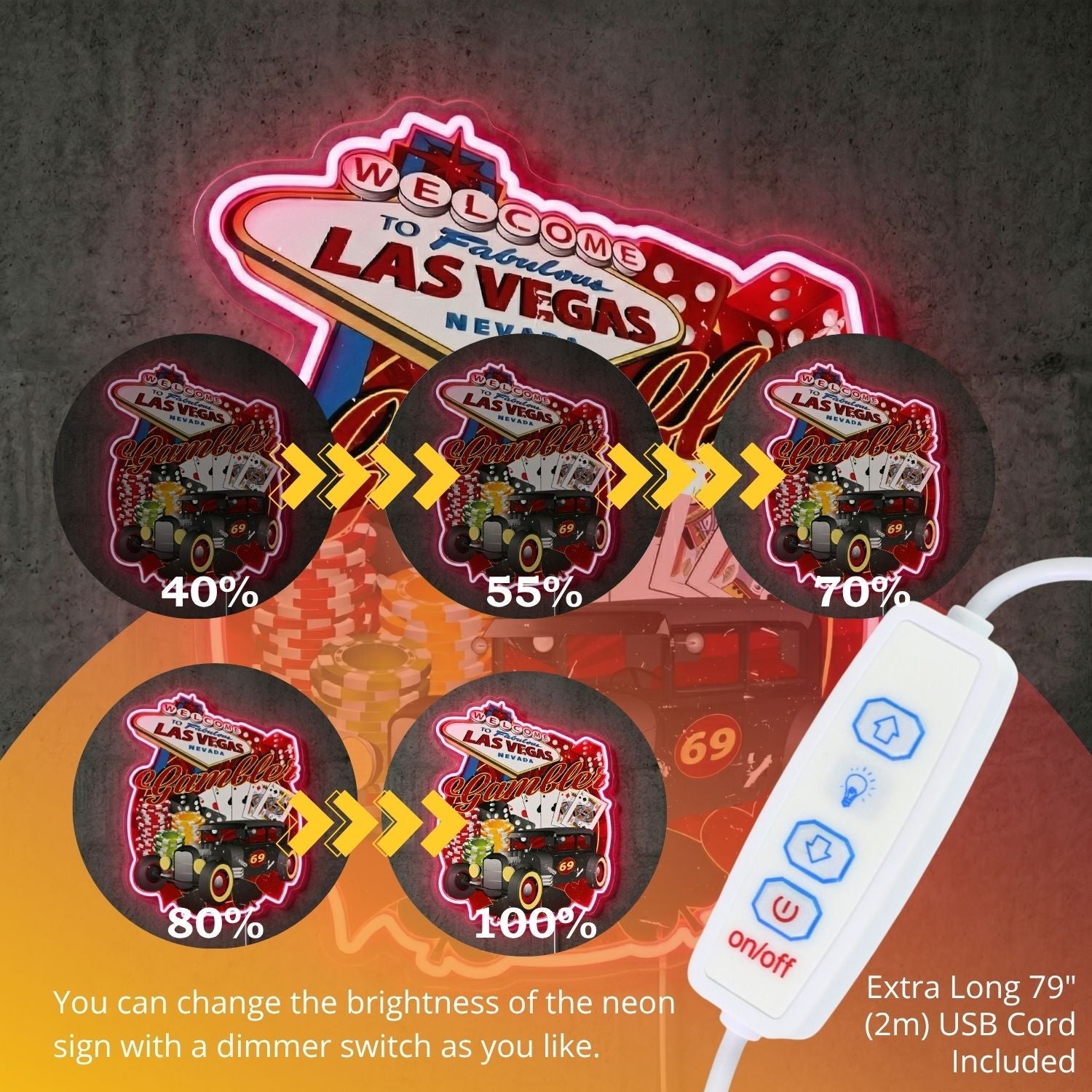 ShineNeon™ Las Vegas Monster Truck neon sign USB Power - Shineneon