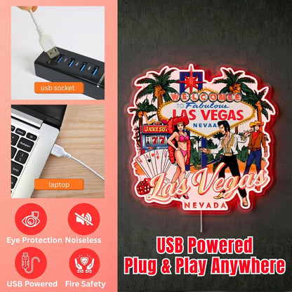 ShineNeon™ Las Vegas Palm Glow neon sign USB Power - Shineneon