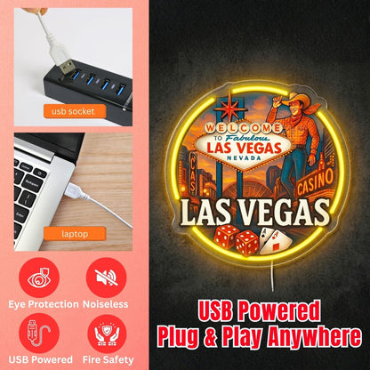 ShineNeon™ Las Vegas Roulette neon sign USB Power - Shineneon