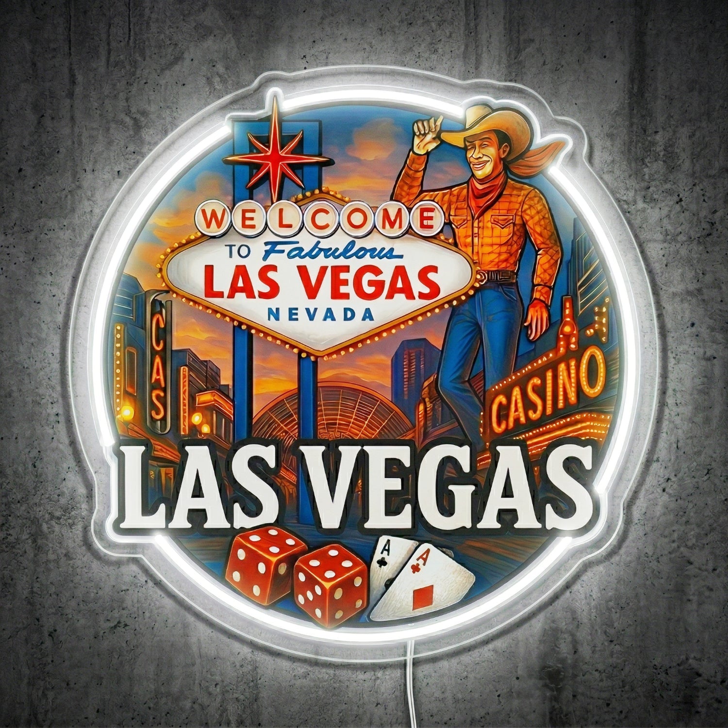 ShineNeon™ Las Vegas Roulette neon sign USB Power - Shineneon