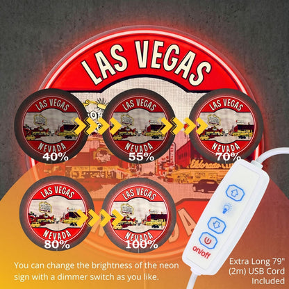 ShineNeon™ Las Vegas Skyline neon sign USB Power - Shineneon