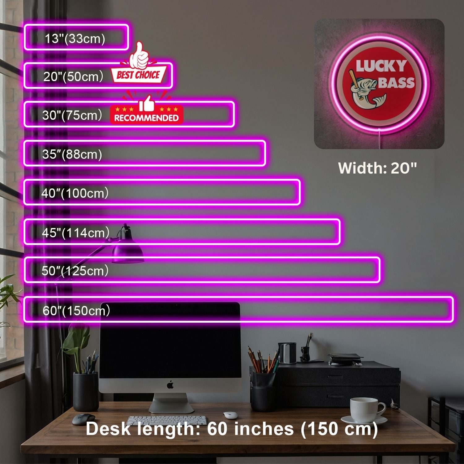 ShineNeon™ Lucky Bass Badge neon sign USB Power - Shineneon