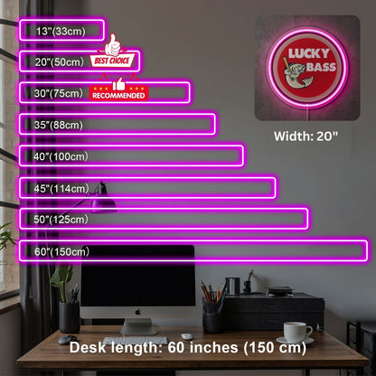 ShineNeon™ Lucky Bass Badge neon sign USB Power - Shineneon
