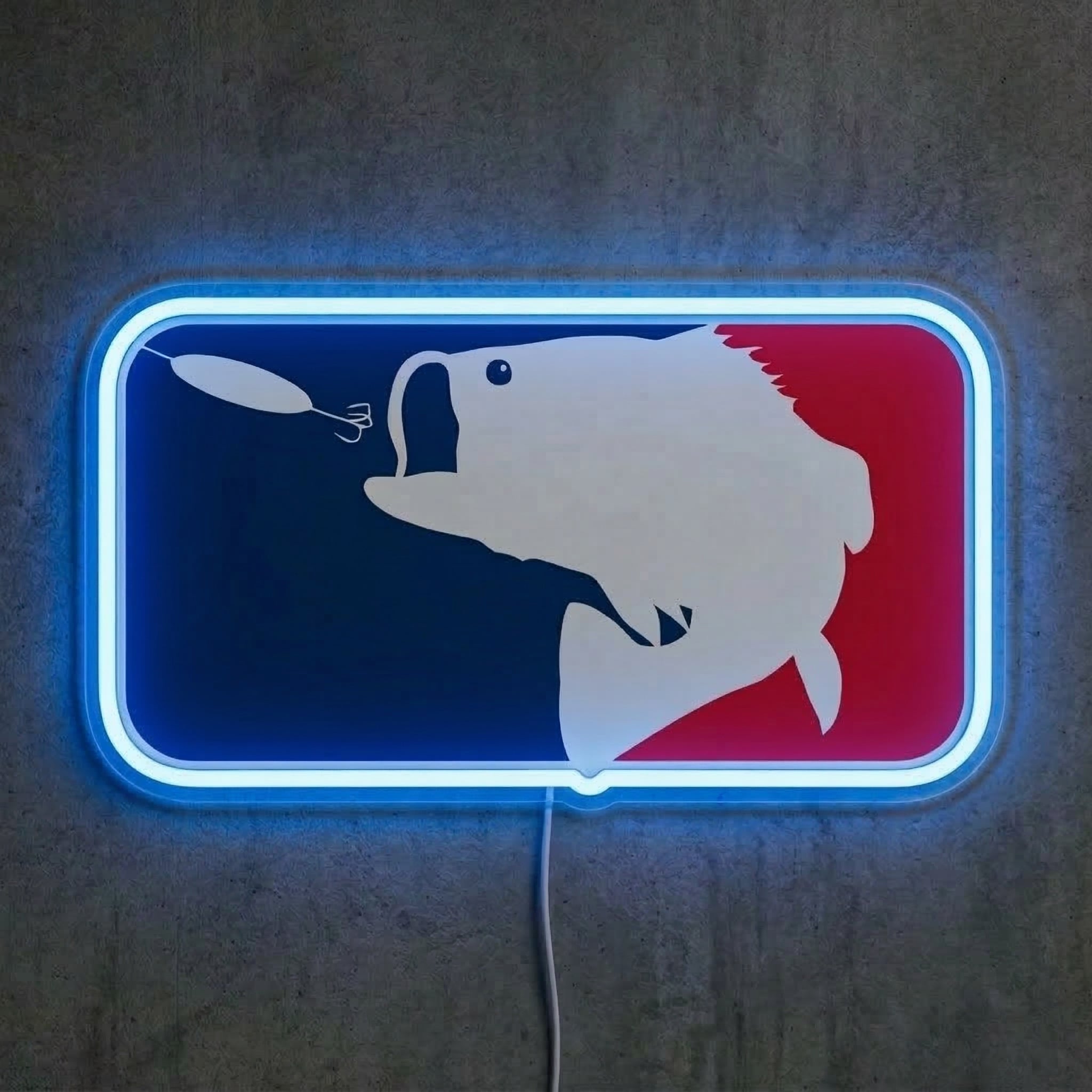 ShineNeon™ Major League Fishing LED Neon Sign Bass Pro Style Wall Decor USB Power - Shineneon