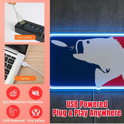 ShineNeon™ Major League Fishing LED Neon Sign Bass Pro Style Wall Decor USB Power - Shineneon