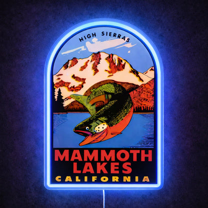 ShineNeon™ Mammoth Lakes California LED Neon Sign High Sierras Fishing Decor USB Power - Shineneon
