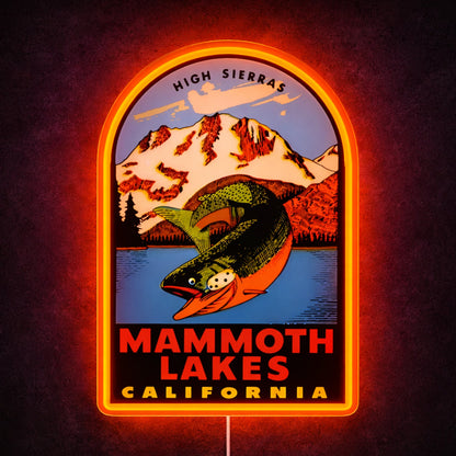ShineNeon™ Mammoth Lakes California LED Neon Sign High Sierras Fishing Decor USB Power - Shineneon