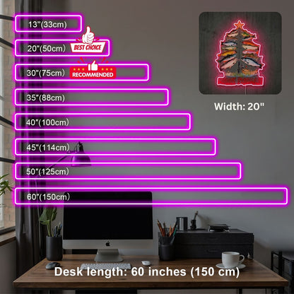 ShineNeon™ Merry Fishmas Tree neon sign USB Power - Shineneon