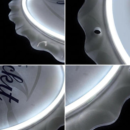 ShineNeon™ Michelob Ultra Bottle Cap Sign - Clean White Glow for Home Bar & Man Cave - Shineneon