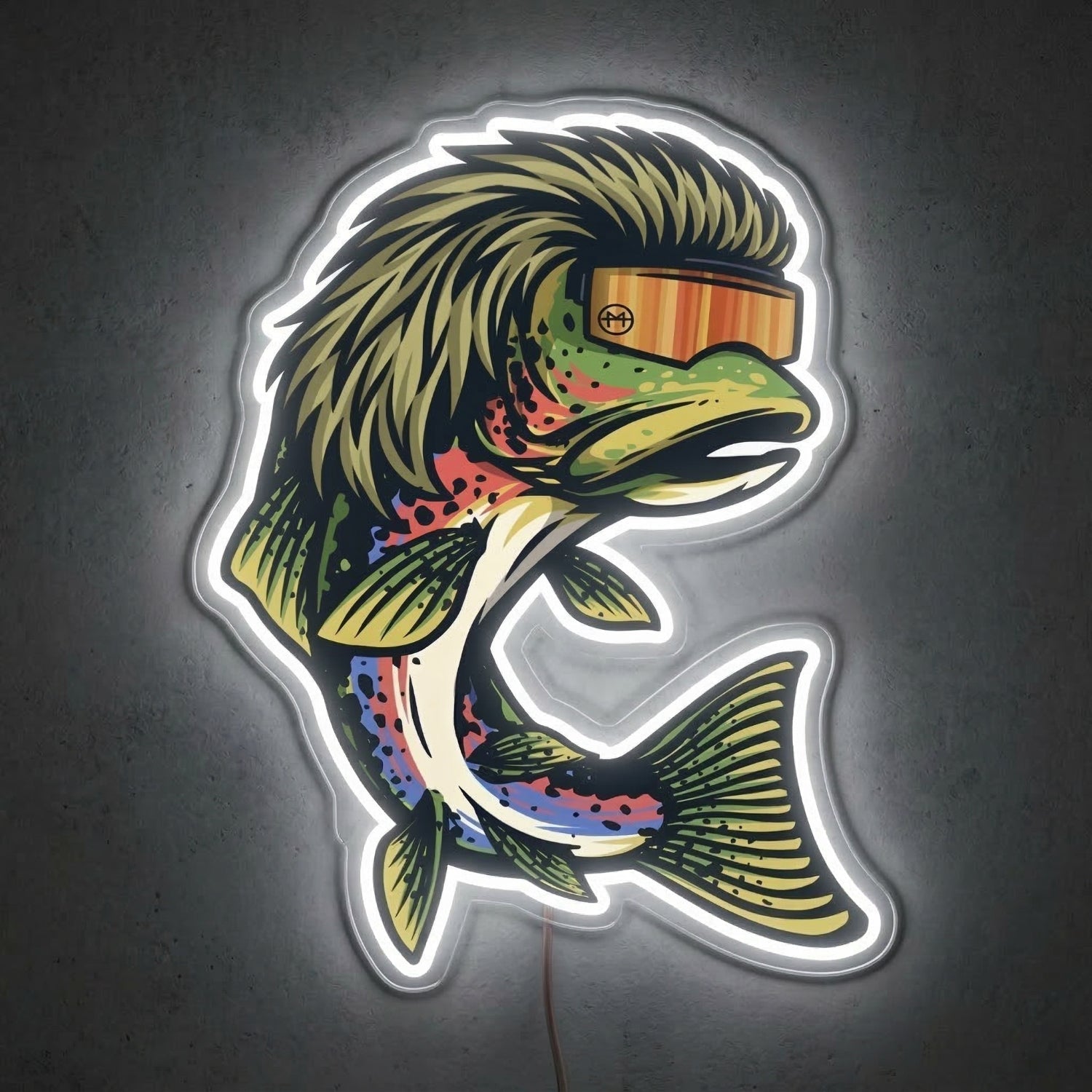 ShineNeon™ Mullet Trout Neon Sign Funny Fishing Pit Viper Decor USB Powered Neon Sign - Shineneon