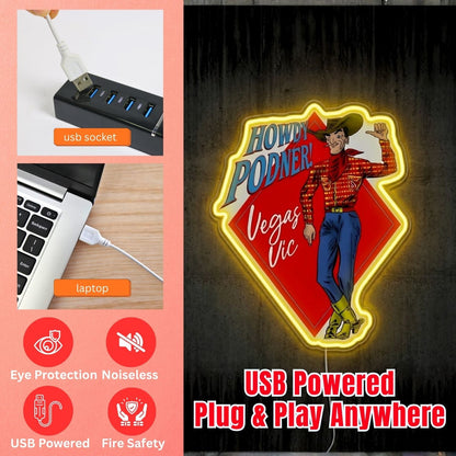 ShineNeon™ Nevada Cowgirl Glow neon sign USB Power - Shineneon