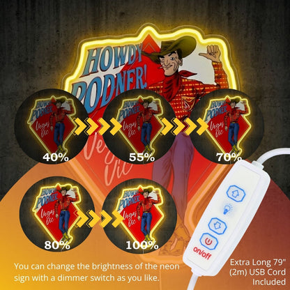 ShineNeon™ Nevada Cowgirl Glow neon sign USB Power - Shineneon