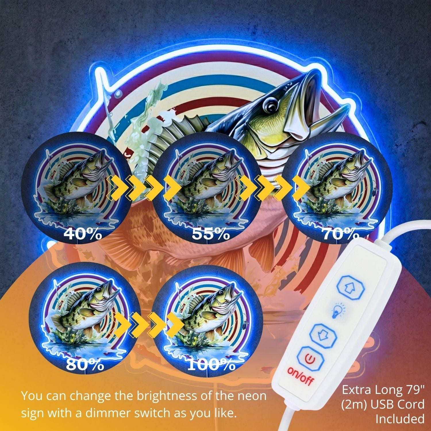 ShineNeon™ Rainbow Bass Wave neon sign USB Power - Shineneon