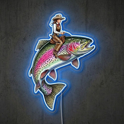 ShineNeon™ Rainbow Trout Jump neon sign USB Power - Shineneon