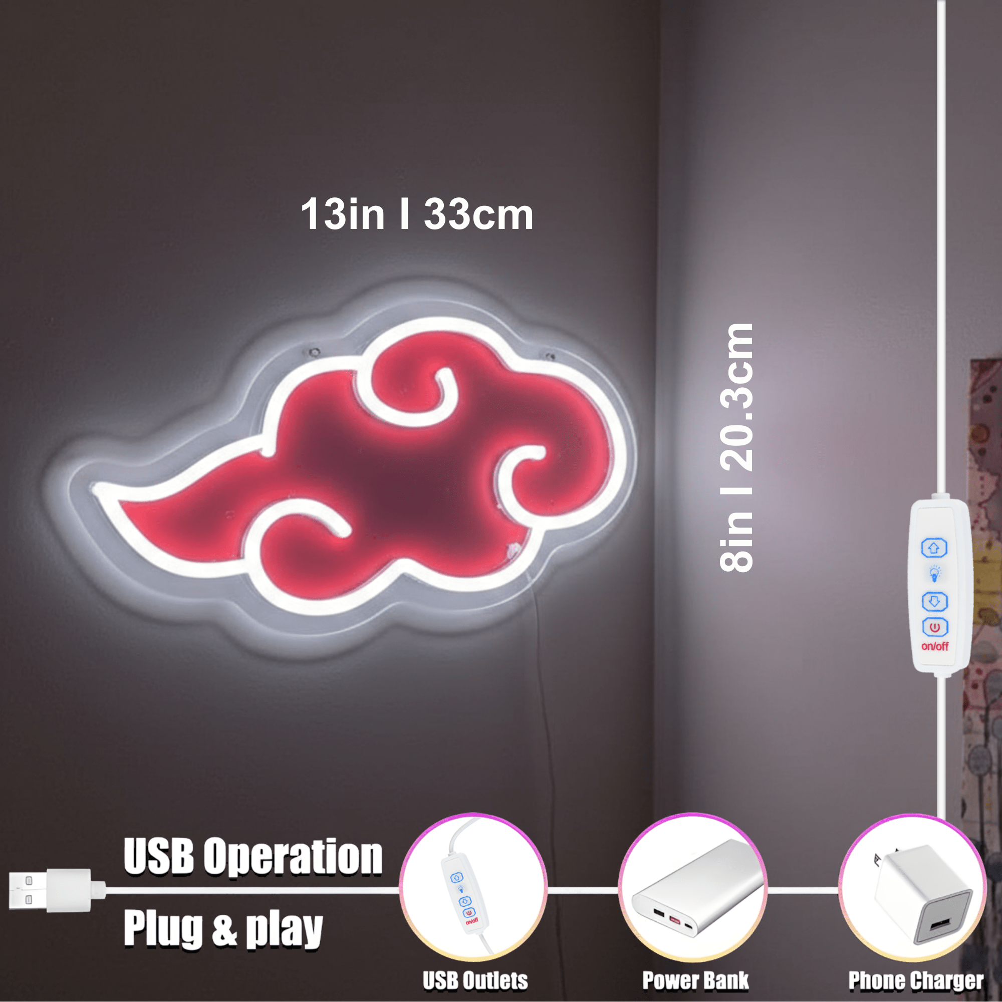 ShineNeon™ Red Cloud Neon Sign – Vibrant LED Wall Art for Modern Home & Studio Decor - Shineneon
