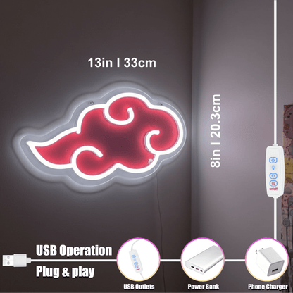 ShineNeon™ Red Cloud Neon Sign – Vibrant LED Wall Art for Modern Home & Studio Decor - Shineneon