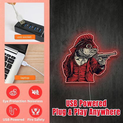 ShineNeon™ Red Hood Cowboy neon sign USB Power - Shineneon