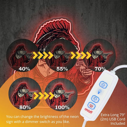 ShineNeon™ Red Hood Cowboy neon sign USB Power - Shineneon