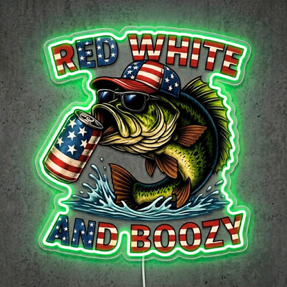 ShineNeon™ Red White Bass neon sign USB Power - Shineneon