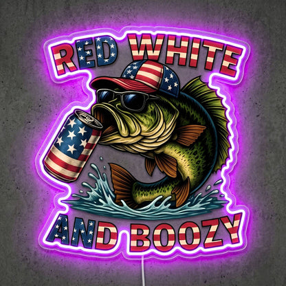 ShineNeon™ Red White Bass neon sign USB Power - Shineneon