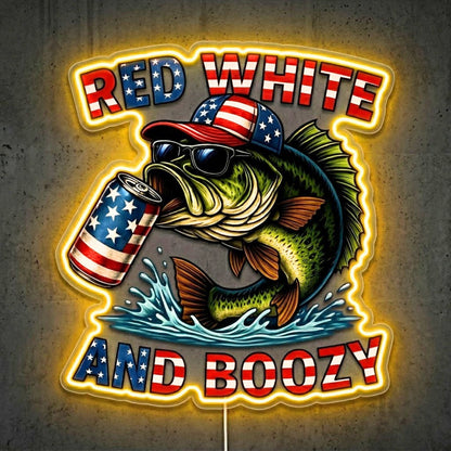 ShineNeon™ Red White Bass neon sign USB Power - Shineneon