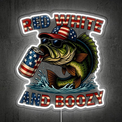 ShineNeon™ Red White Bass neon sign USB Power - Shineneon