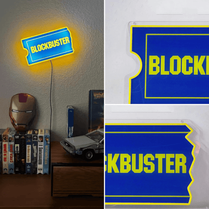 ShineNeon™ Retro Blockbuster Ticket LED Neon Sign - Movie Room & Mancave Wall Decor - Shineneon