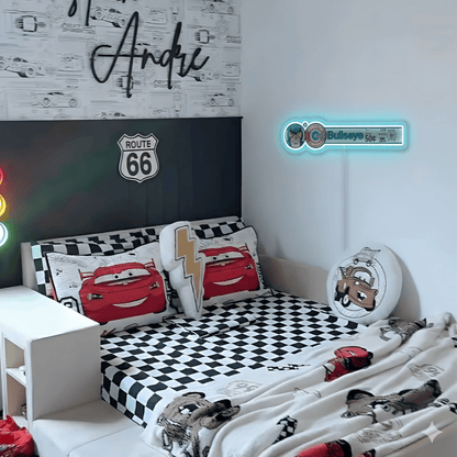 ShineNeon™ Retro Bullseye Comic Ledger LED Neon Sign - Superhero Wall Decor - Shineneon