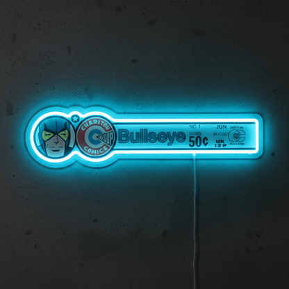 ShineNeon™ Retro Bullseye Comic Ledger LED Neon Sign - Superhero Wall Decor - Shineneon