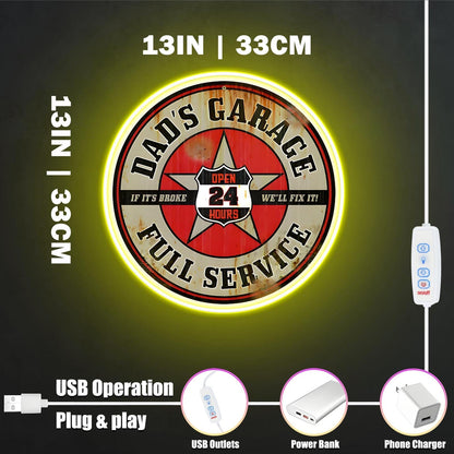 ShineNeon™ Retro Garage Neon Sign for Garage Workshop & Man Cave USB Led Neon Sign - Shineneon