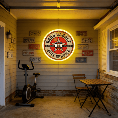 ShineNeon™ Retro Garage Neon Sign for Garage Workshop & Man Cave USB Led Neon Sign - Shineneon
