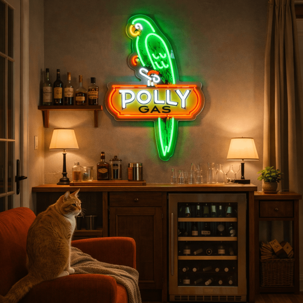 ShineNeon™ Retro Gas Station Parrot | Vintage Americana Garage Sign - Shineneon