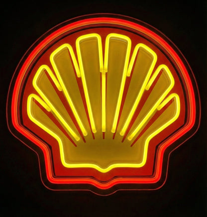 ShineNeon™ Retro Scallop Shell LED Neon Sign - Vintage Garage & Man Cave Wall Art - Shineneon