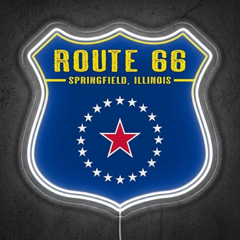 ShineNeon™ Route 66 Shield neon sign USB Power - Shineneon