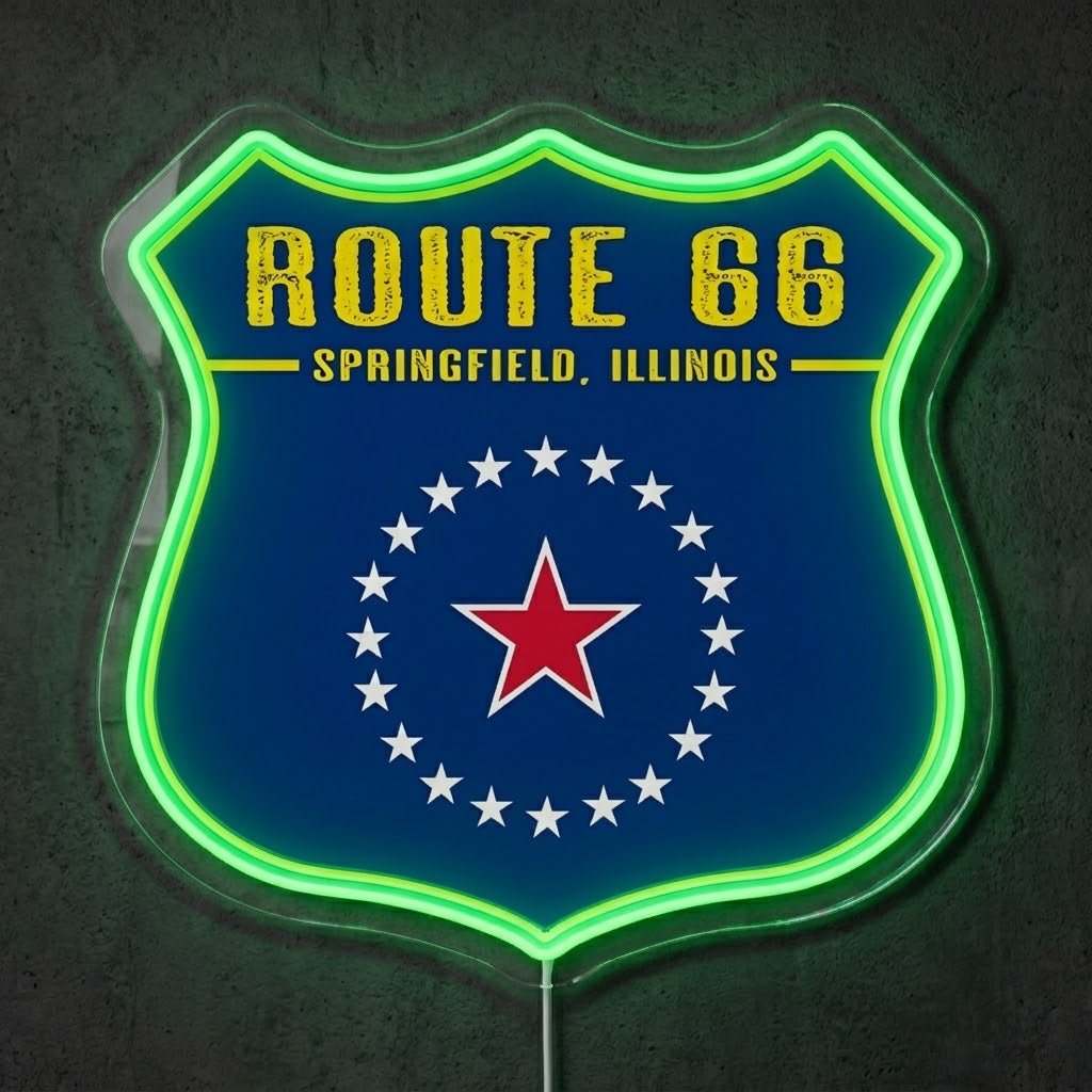 ShineNeon™ Route 66 Shield neon sign USB Power - Shineneon